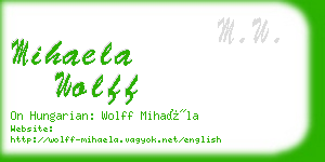 mihaela wolff business card